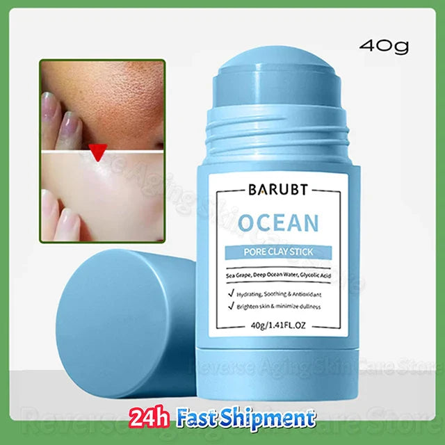 Alaska Volcano Mask Mugwort Cleansing Mask Stick Shrink Pores Acne Deep Blackhead Remover Facial Cleansing Moisturizing Mask 40g