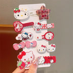 10pcs Children's Hair Clip HelloKitty Cute Headwear for Girls and Children Forehead Hair Clip
