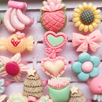 10pcs/lot Children's Cartoon Rings Candy Flower Animal Bow Shape Ring Set Mix Finger Jewellery Rings Kid Girls Toys Anillo