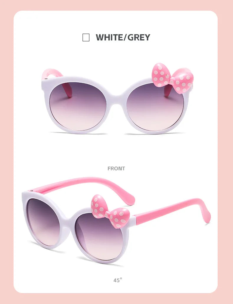 Disney Minnie Mouse Girls Sunglasses Figure Anime Kawaii UV Protection Summer Sunglasses Cute Funny Glasses Toys Birthday Gift