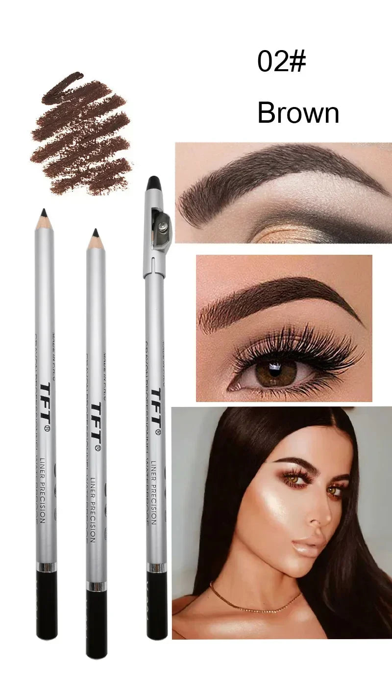1/3pcs Eye Brow Pencil Waterproof Professional Women Eye Makeup Pen Easy Color Natural Black Brown Cosmetic Beauty Eyebrow Tool