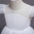 Elegant Girl Fluffy Dress Flower Baby Wedding Ceremony Costume Birthday Outfits White 1st Communion Tutu Gown Kids Gala Clothes