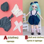 30cm Two-dimensional Doll Comic Face 1/6 Bjd Doll or Dress Up Clothes Children's Girl Birthday Gift Toys Kids Toys