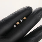 1PC Titanium Zircon Star Flower Labret Piercing for Women Cartilage Tragus Daith Helix Stud Earring Body Jewelry