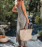 2023 AliExpress Europe and America New Jumpsuit Women's Cross border Summer Female Thread Backless Solid Color Sexy jumpsuit