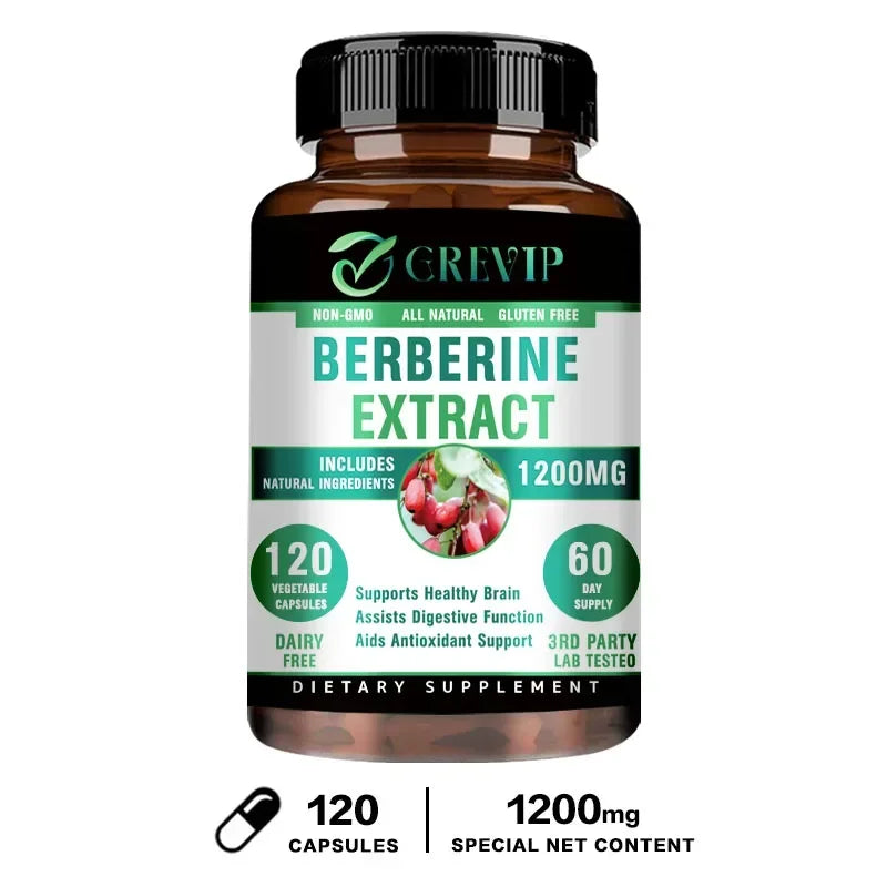 Berberine Extract - Supports Digestive System, Antioxidant, Enhances Cognitive Processes