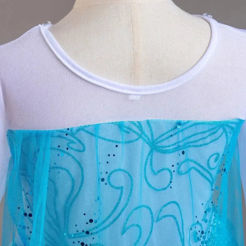 Elsa Dress for Girls 3-10Y Birthday Role Elsa Princess Dress For Kids Halloween 2024 Carnival Easter Party Cosplay Girls Costume
