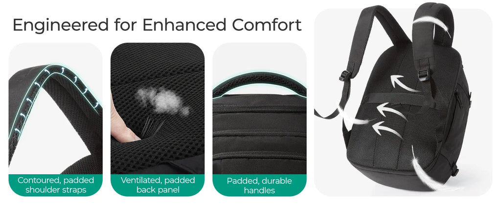 BAGSMART Travel Backpack Flight Approved  30L Lightweight Backpack for Men Women Waterproof Travel Bag with USB Charging Port