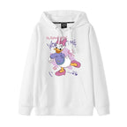 Donald Duck print pattern hooded men's and women's hoodies, trendy loose casual couple hoodies, hooded jacket, multiple colors