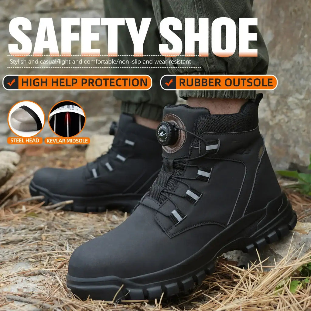 48 Size Steel Toe Cap Light Breathable Sneaker For Men Unisex Work Safety Shoes  Anti-smash And Anti-puncture Safety Sneakers