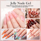 BORN PRETTY 250g Translucent Jelly Red Nude Gel Nail Polish Winter Autumn Manicure Soak Off UV LED Nail Art Gel Christmas Red