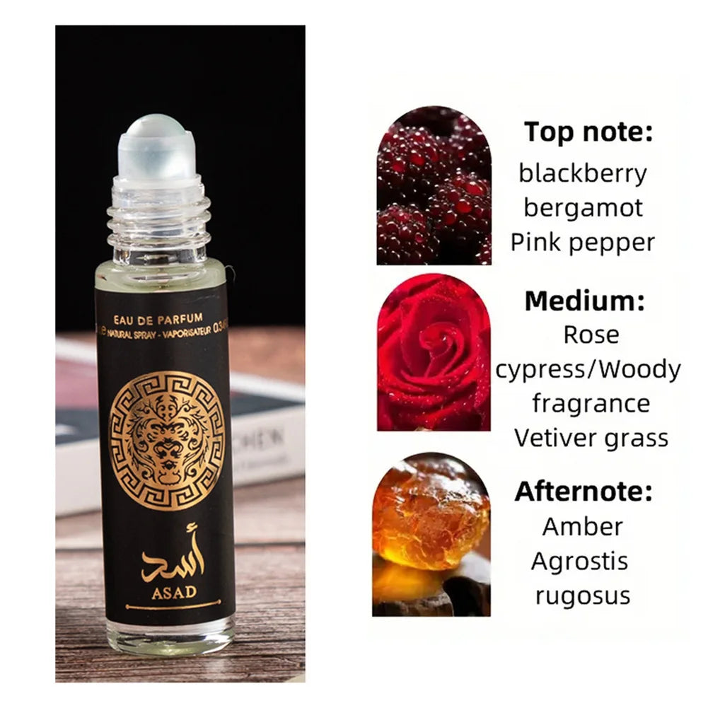 3Pcs Long Lasting Perfume Roller 10ML High Quality Lasting Fragrance Dating Perfume Pheromone Light Fragrance Arabian Perfume