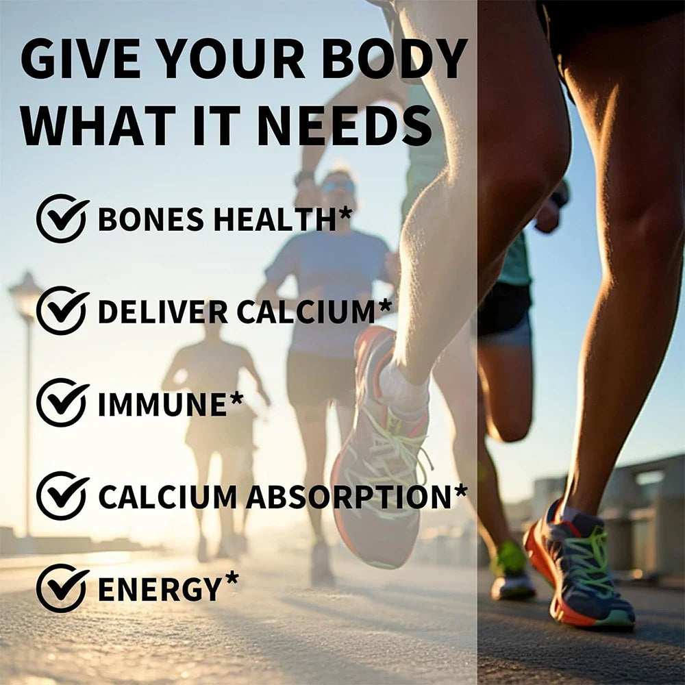 Didacat Vitamin D3+K2 Capsules, Support Calcium Absorption Bone Teeth Heart Brain Health Joints Immune Function