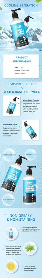 120ml/300ml Cooling Water-Based Lubricant for sex â€?Long-Lasting, Skin-Friendly, Non-Sticky,Toy-Safe,Easy Clean Lube for Couples