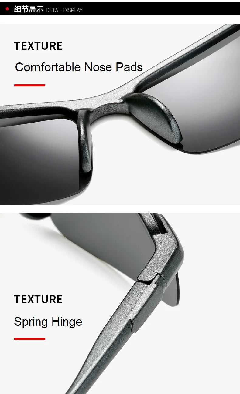 1/2PCS Night Vision Glasses Men Anti-Glare Driving Goggle Half Frame Polarized Sunglasses for Driver UV400 Day and Night Glasses