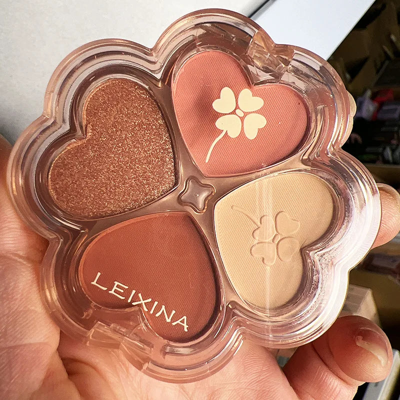 4Color Eyeshadow Palette Blush Eyeliner Eyeshadow Highlight Contour Palette Eyes Makeup Cute Beauty Cosmetics