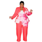 2 Piece Women Sets 2024 New Arrival Plus Size Autumn Winter Matching Two Pieces Sets Blazers Top Pants Suits Outfits Clothing