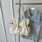 1 Piece Large Capacity Tote Bag fashion Shoulder Canvas Bag Work Commuting Bucket Bag