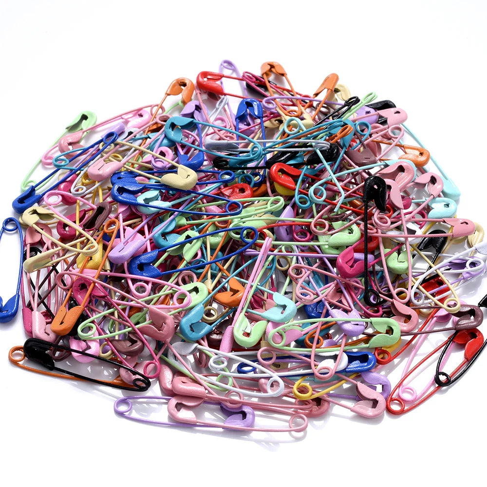 30pcs 6x30mm Colorful High Quality Safety Pins Paper Clip DIY Sewing Tools Metal Needles Large Safety Pin Brooch Accessories