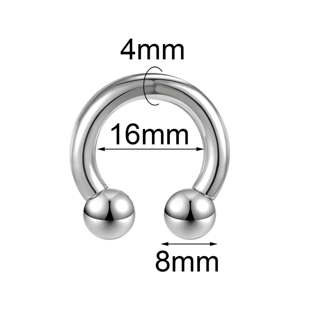 ASTM F136 Titanium PIERC Hinged Segment Hoop Earrings Large size Nose Rings 10G-6G 2.5mm-4mm Seamless Labret Lip Body Piercing