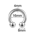 ASTM F136 Titanium PIERC Hinged Segment Hoop Earrings Large size Nose Rings 10G-6G 2.5mm-4mm Seamless Labret Lip Body Piercing
