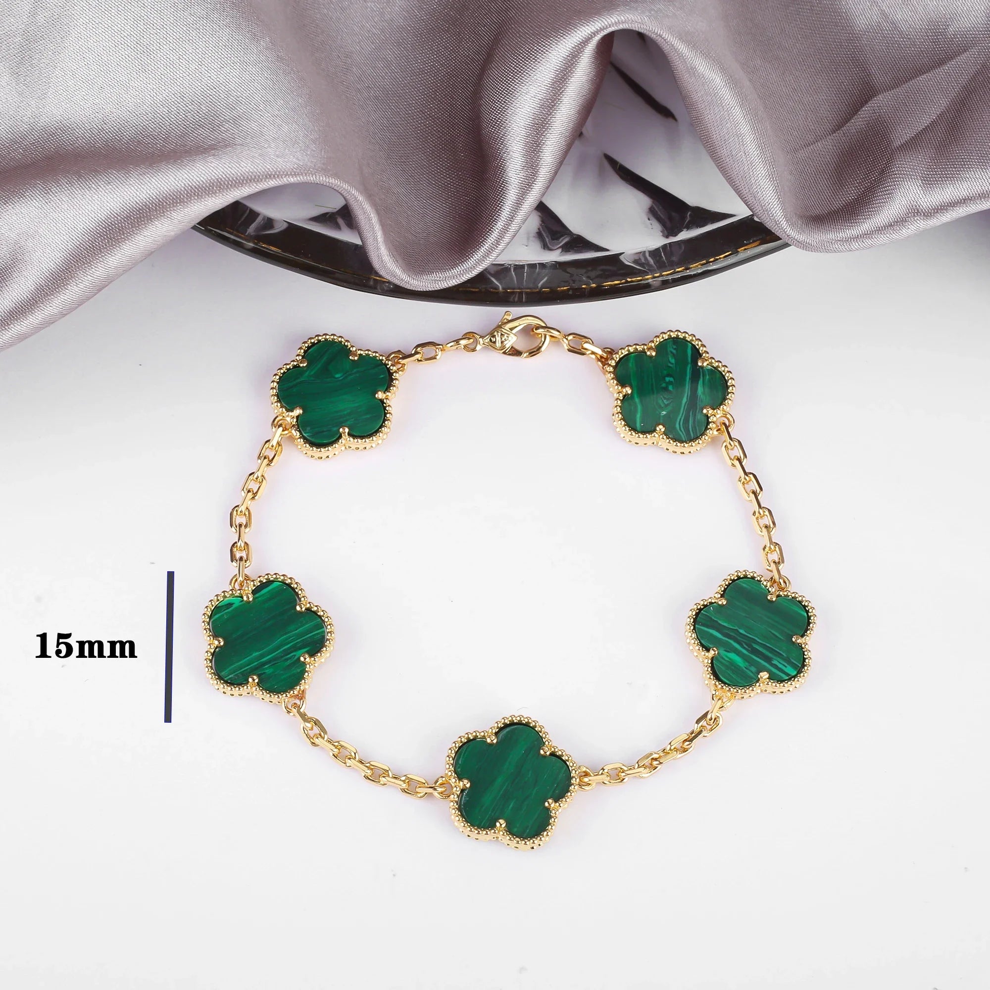 7 colors classic simple five-leaf flower pendant necklace natural stones clover Choker Chain for women party daily wear jewelry