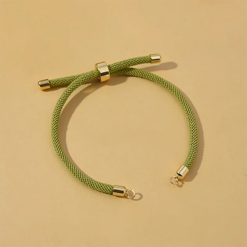 10Pcs Twisted Nylon Cords Bracelet Adjustable Extension Tail Chain Connector For DIY Handmade Jewelry Making Accessories