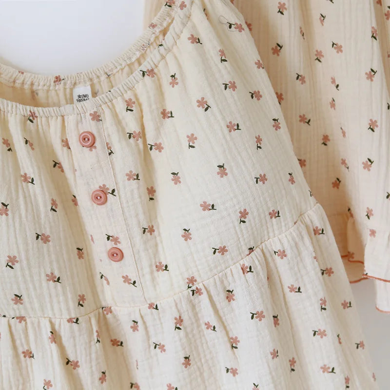 2025 Japanese Summer New Women's Pajama Set 100% Cotton Crepe Cloth Ladies Suspender+Shorts Two Piece Home Furnishing Set