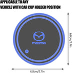 2PCS Car LED Water Cup Mat Drink Holder For Mazda MS Speed CX4 Atenza Axela MX5 CX7 CX5 CX9 RX8 CX30 Bt50