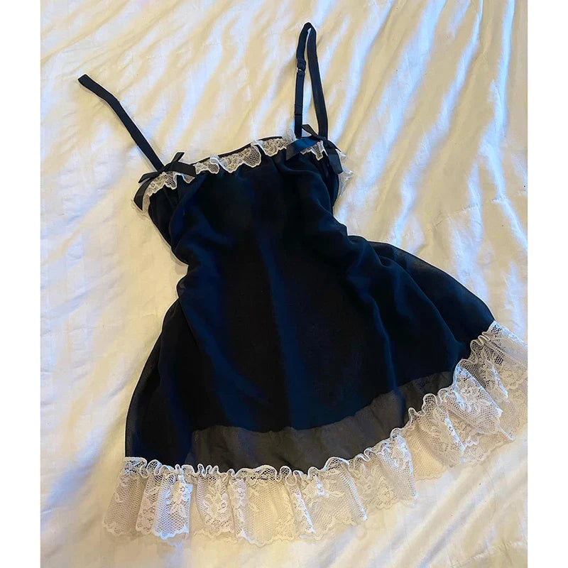 Chic Punk Y2K Dress Aesthetics Graphic Print Fashion Rock Goth Braces skirt Vintage Hiphop Sexy Pleated skirt Summer Streetwear