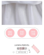 ELBCOS 4-14Y Girls Tie Crew Neck Long Sleeves Solid Color Fold Skirt Cardigan Coat Waist Bow Costumes Princess Party Dress Suit