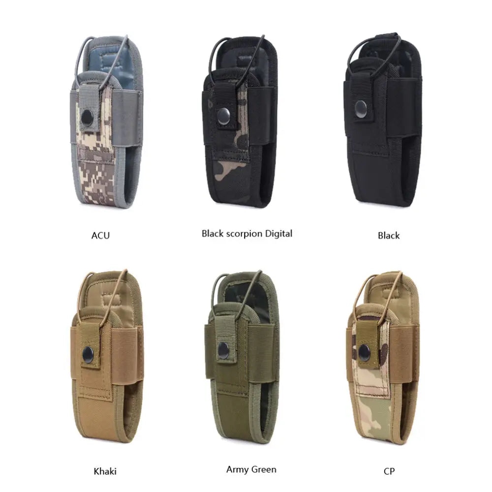 1pc Tactical Radio Walkie Talkie Pouch Magazine Waist Bag Holder Pack Airsoft Hunting Camping Interphone Holster Bag