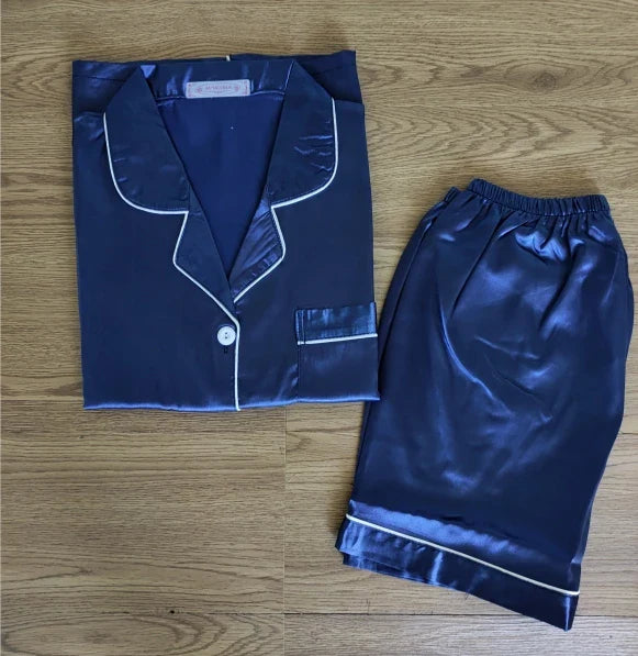 BPersonalised Satin Sleep Shorts Bridesmaid Pyjamas Set Matching Bridesmaid Proposal Gift Her For Women Silk Sleepwear Pajamas