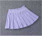 2024 New Best-Selling Pleated Nylon Spandex High Waisted Pocket Skirt With Anti Glare A-Line Sports Tennis Skirt