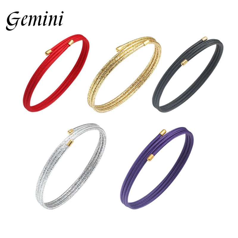 5pcs/Lot Multicolor Magnetic Rope 27cm 51cm 58cm Adjustable Magnet Milan Rope Bracelet  Necklace DIY Jewelry Making Accessories