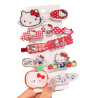10pcs Children's Hair Clip HelloKitty Cute Headwear for Girls and Children Forehead Hair Clip