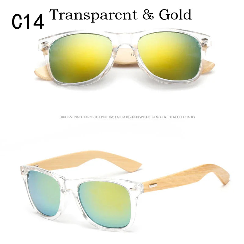 16 color Bamboo Sunglasses Men Wooden Sunglasses Women Brand Designer Mirror Original Wood Sun Glasses retro de sol masculino
