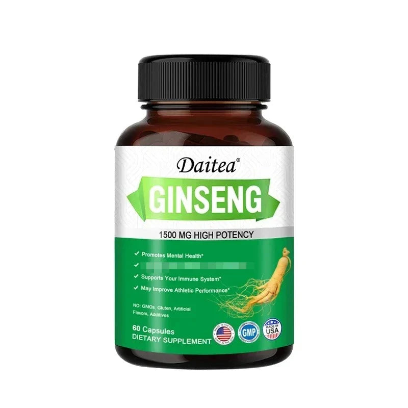 Energy Supplement - Ginseng Extract, Enhances Physical Energy, Memory and Immune System, and Refreshes The Mind