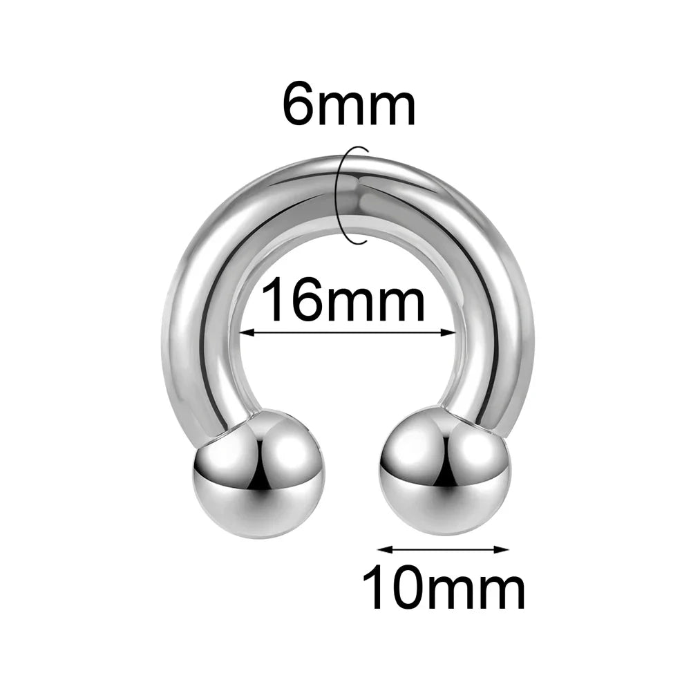 ASTM F136 Titanium PIERC Hinged Segment Hoop Earrings Large size Nose Rings 10G-6G 2.5mm-4mm Seamless Labret Lip Body Piercing