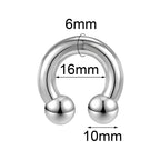 ASTM F136 Titanium PIERC Hinged Segment Hoop Earrings Large size Nose Rings 10G-6G 2.5mm-4mm Seamless Labret Lip Body Piercing