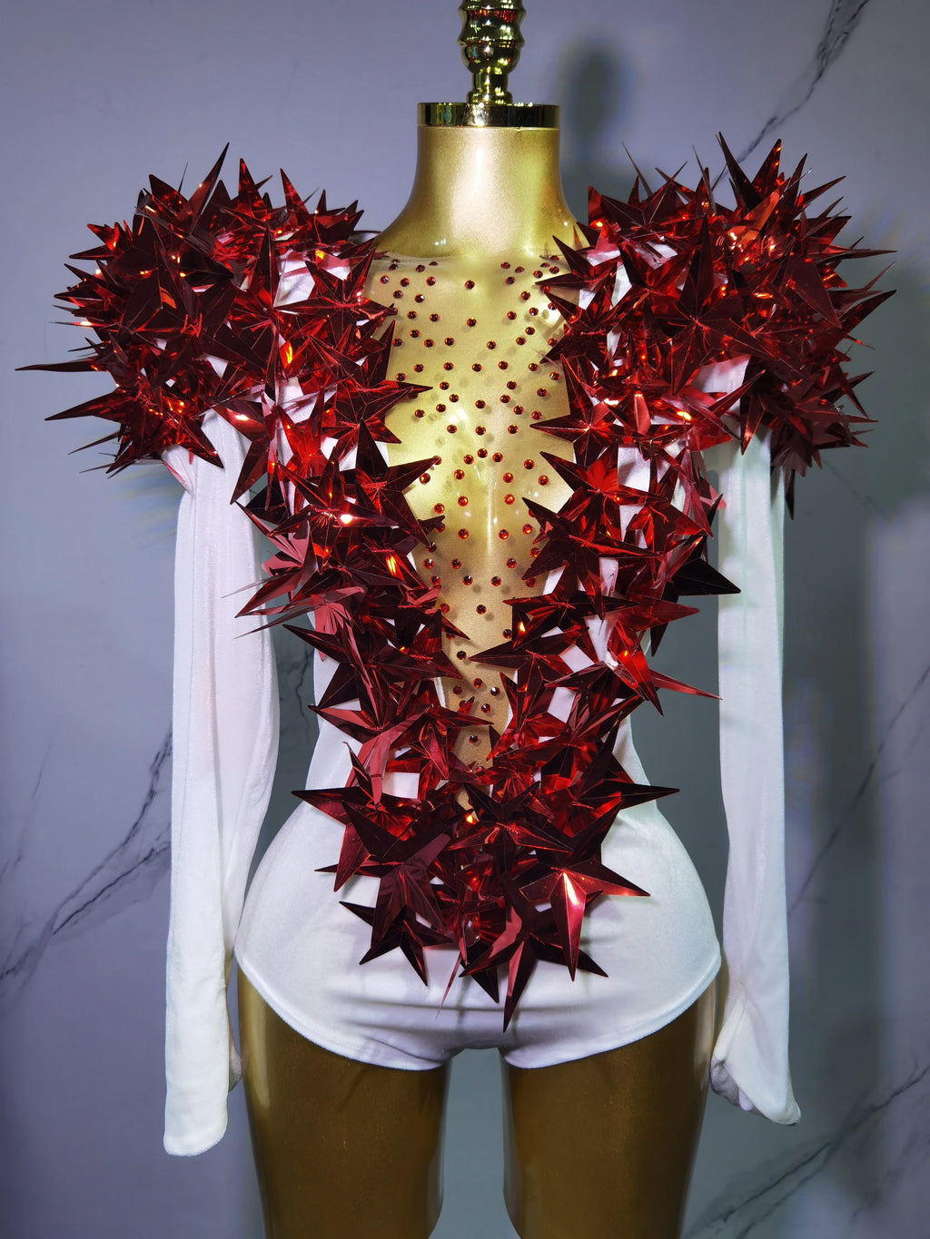 2025 New Shiny Black Rhinestone Velvet Long Sleeve Bodysuit Women Evening Party Club Gala Hosts NightClub Bar Stage Costumes