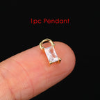 1PC Little Star Moon Snake Crystal Charms Pendant Helix Daith Earrings for Women Hanging Matching Piercing Lobe Tragus Jewelry