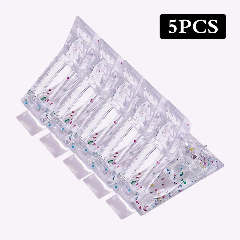 Acrylic Nail Clip Transparent Gel Quick Building Nail Tips Clips Fingernail Extension UV Clamps Manicuring Art Builder Tools Set