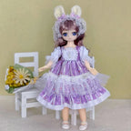 30cm Two-dimensional Doll Comic Face 1/6 Bjd Doll or Dress Up Clothes Children's Girl Birthday Gift Toys Kids Toys