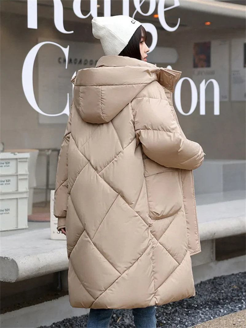 20 degrees Winter Women long Parkas Jackets Casual Hooded Thick Warm Windproof Parkas Coat Fashion Female outwear Long parkas