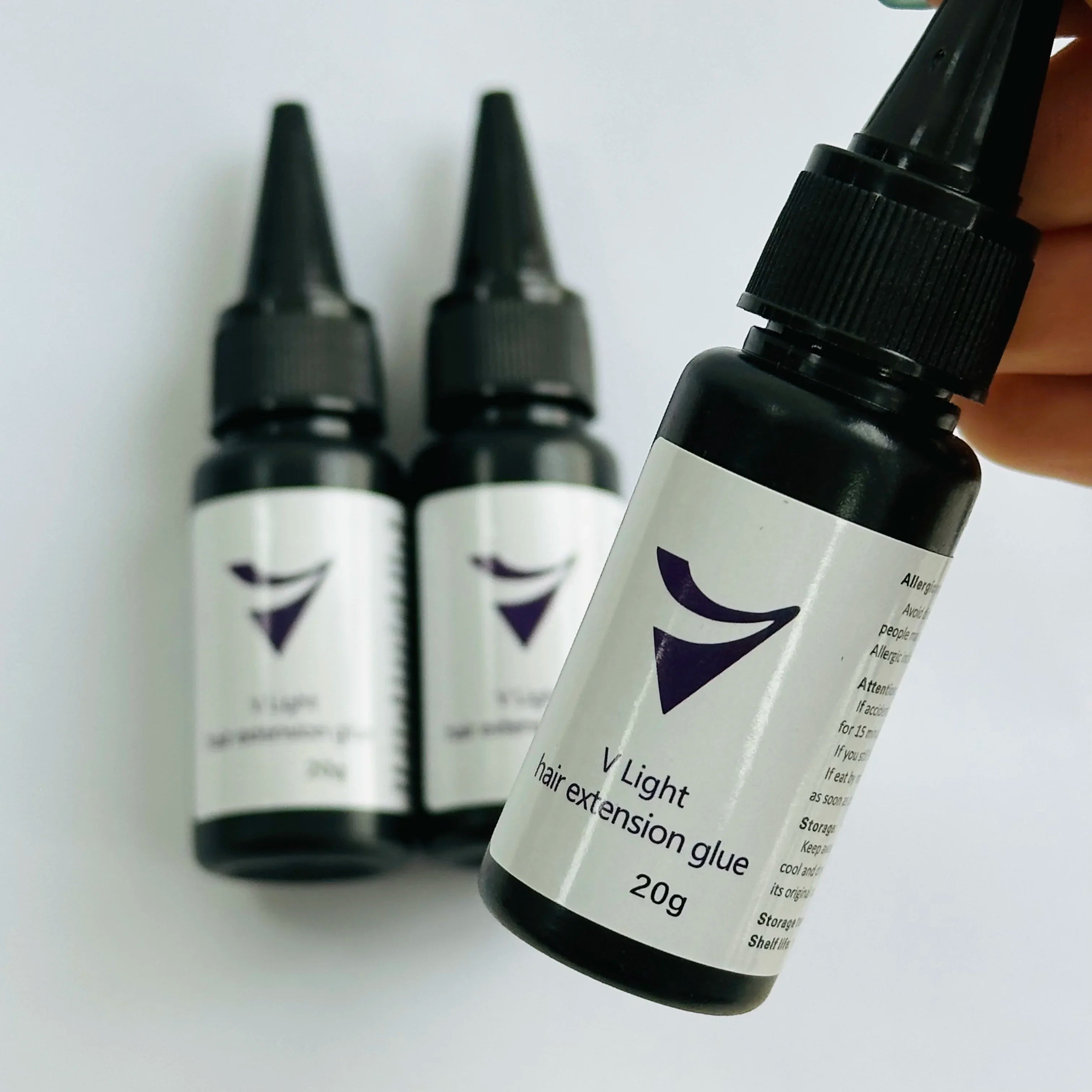 5/3/1PCV-Light Technology Hair Extension Clear Wig glue 20g V-light Traceless tool for tape Hair Extension Fast Grafting Tool