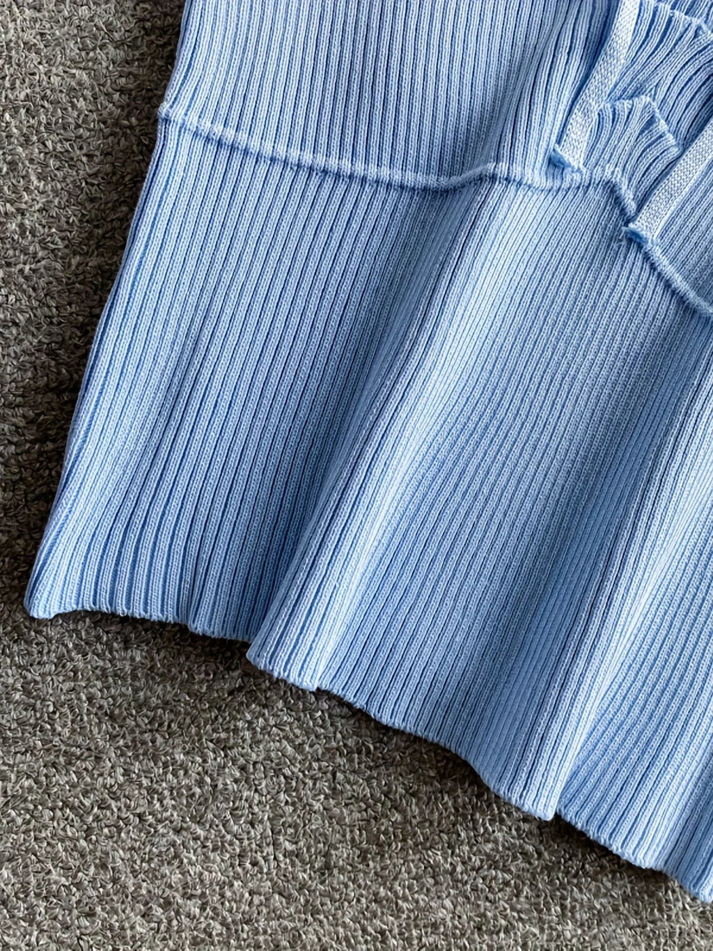 2024 Solid Color Ribbed Knotted Tank Top Casual Round Neck Tank Top For Spring & Summer Women's Clothing Knit Crop Top