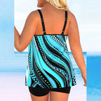 3XL 4XL 5XL Plus Size Two Piece Women Swimsuit for 2024 Summer Korean Fashion Vacation Beach Swimming Suit High waist Beachwear
