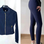 2025 Gold Label Short Sport Jacket Set Women's Yoga Clothes Slimming Fitness Jacket Active Wear Exercise Clothing Female