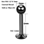10Pcs/20Pcs/50Pcs G23 Titanium Labret Piercing Internal & External Design Lip Piercing Labret Stud Cartilage Helix Piercing